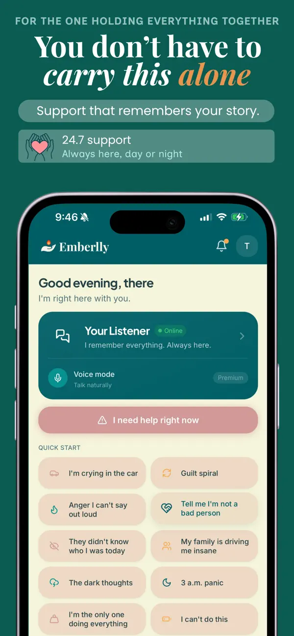 Screenshot #1 pour Emberlly: Caregiver Support