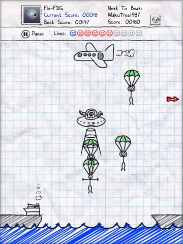 Parachute Panic iPad screenshot