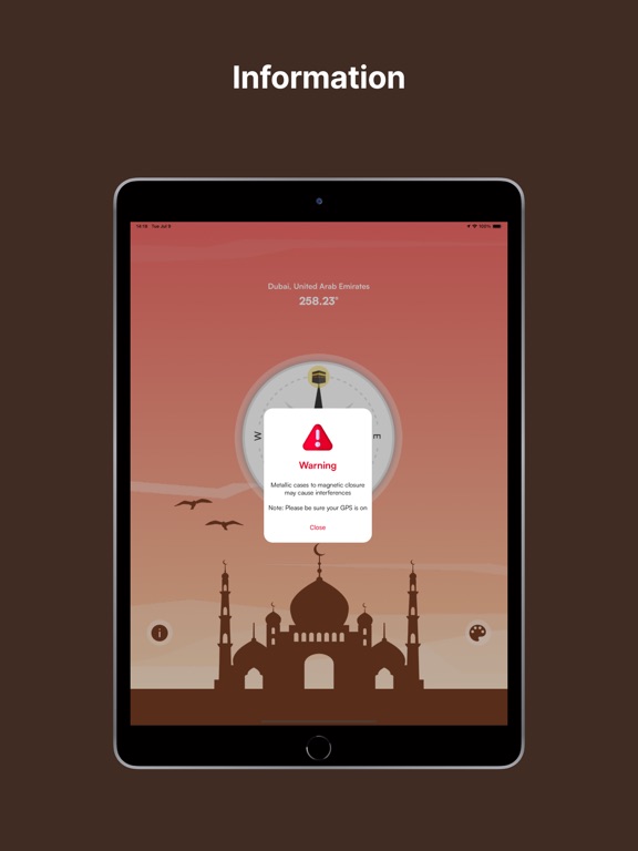 Qibla Compass Direction Finder iPad screenshot 5 - Navigation app