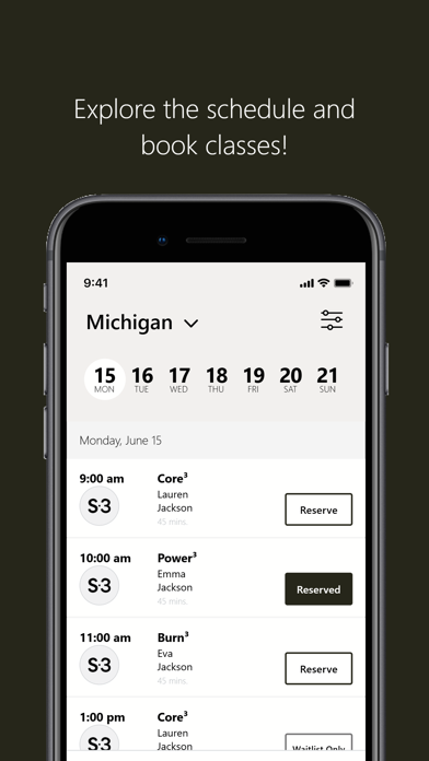 Studio 3 Pilates iPhone screenshot 3 - Health & Fitness app