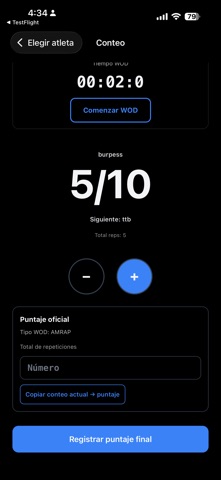 WodResult Judge iPhone screenshot