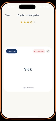 Mongolian Vocab screenshot