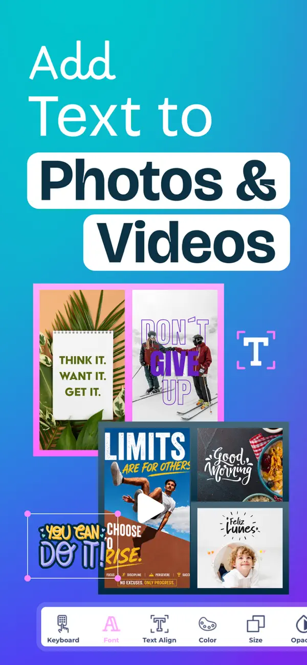 Screenshot #1 pour Write On Photos & Quotes Maker