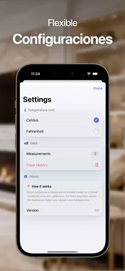 Captura de pantalla de Temperatura En La Habitación en iPhone 4