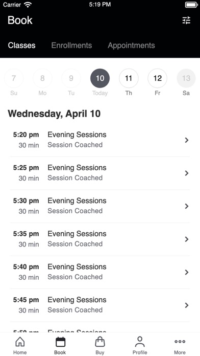 Baseck Training Members App Screenshot