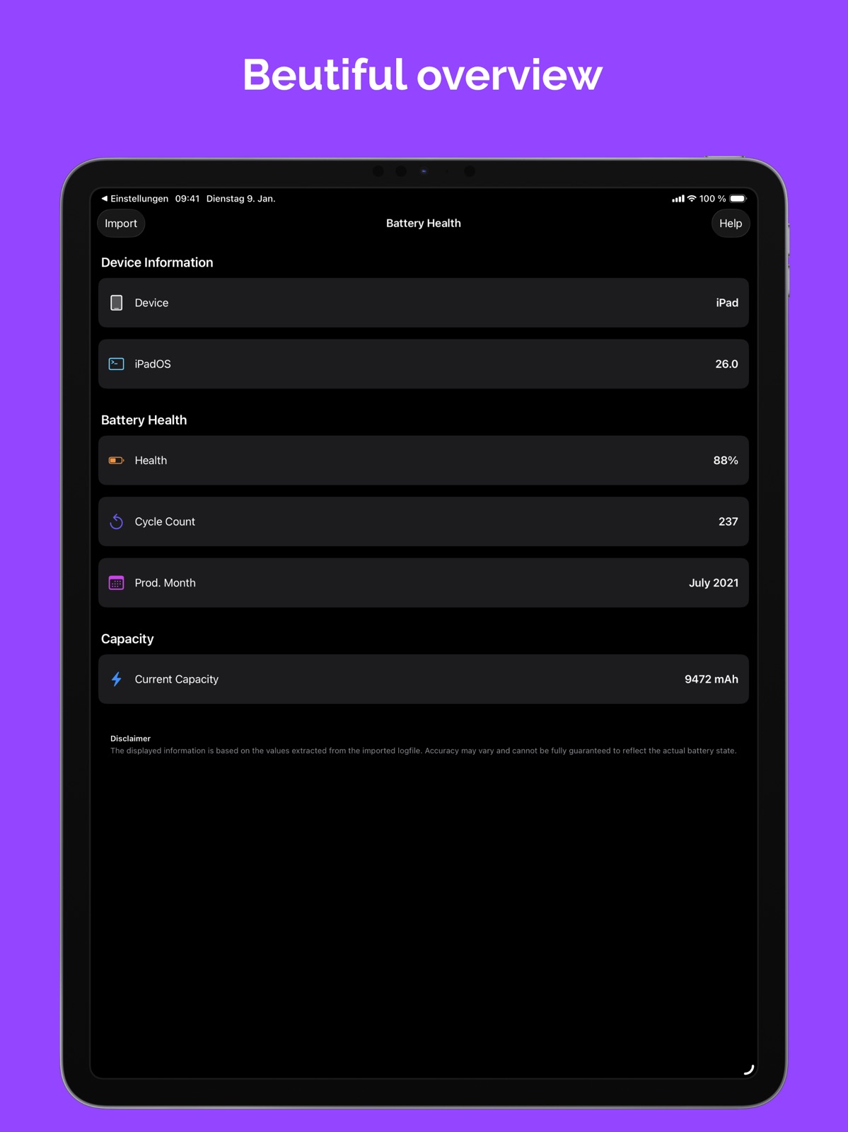 BAST: Battery Status ipad screenshot 3