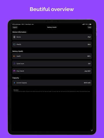 BAST: Battery Status ipad screenshot 4