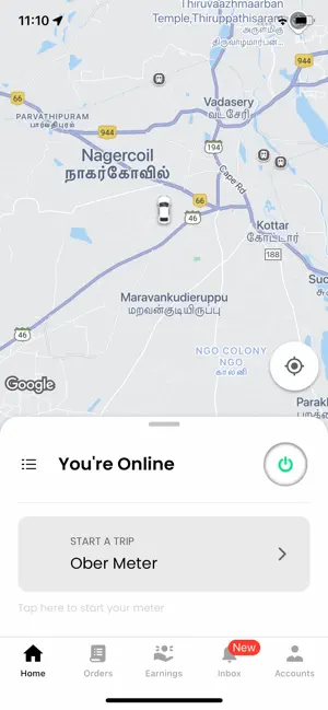 OberCab driver screenshot 1