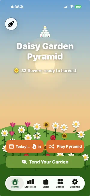 Daisy Garden Pyramid Solitaire screenshot 3