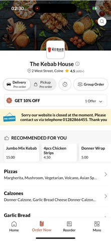The Kebab House. iPhone screenshot