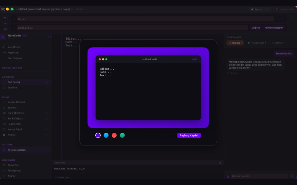 #3. Note Code Editor (macOS) De: Cuma Gokhan GUNAL