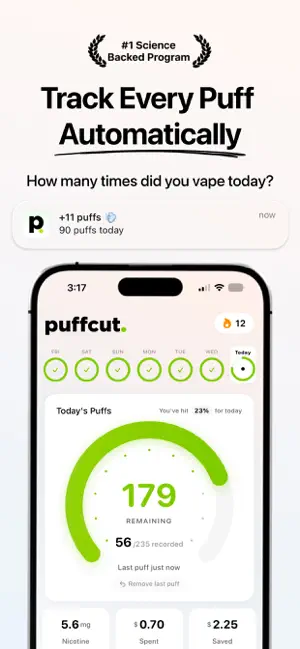 PuffCut – Reduce & Quit Vaping screenshot 1