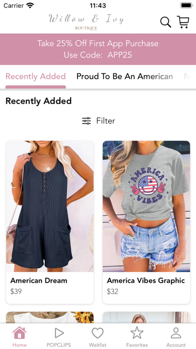 Willow & Ivy Boutique Screenshot
