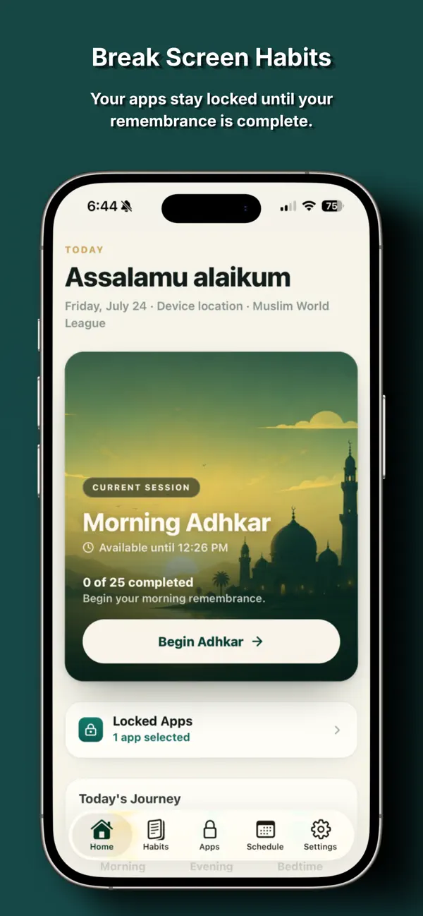 Screenshot #1 pour Adhkar Lock