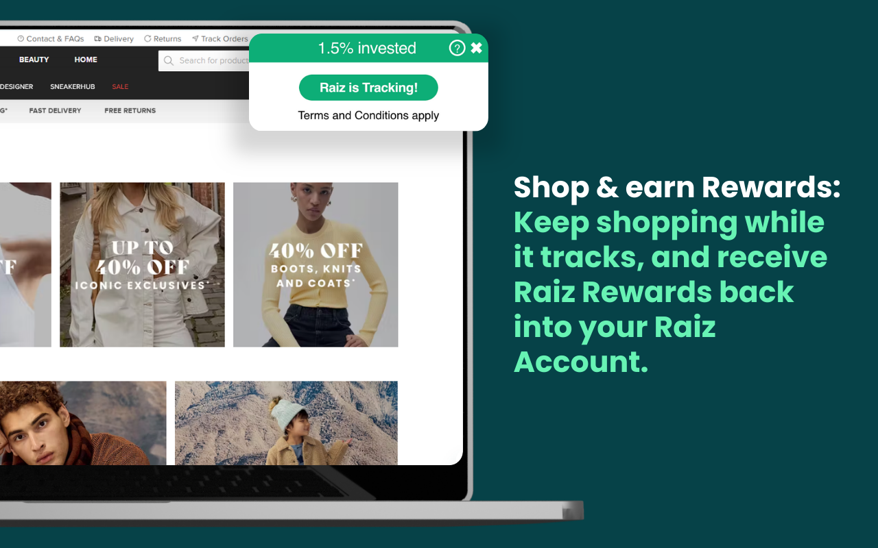 Raiz Rewards Browser Extension