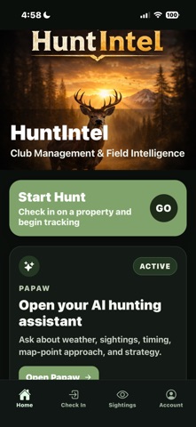 HuntIntel Hunting Assistant iPhone screenshot