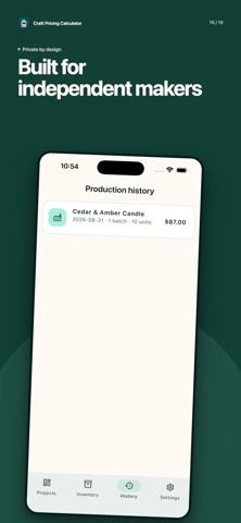 Craft Pricing Calculator App Screenshot 10 of 10