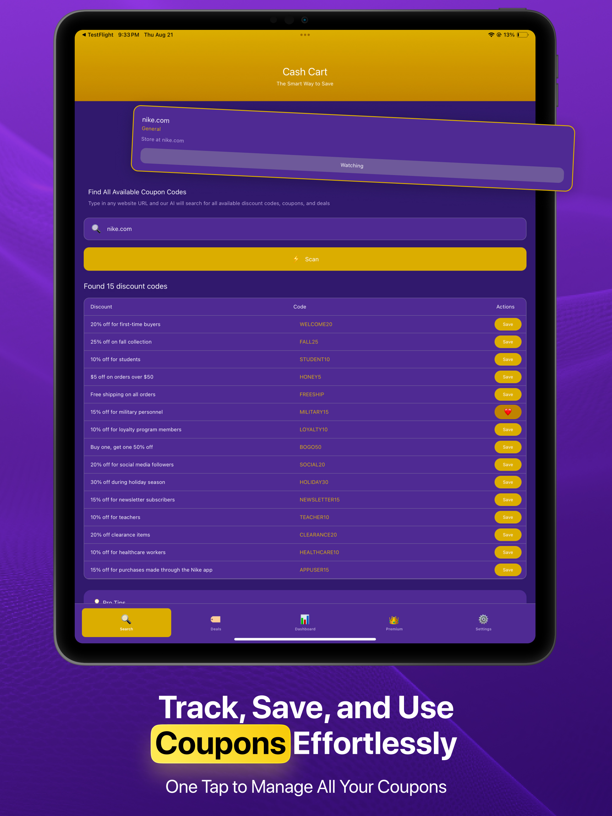 Cash Cart AI Coupon Finder