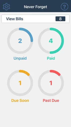 Never Forget: Bill Management screenshot 1
