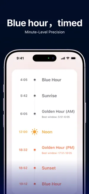 Sunset - Golden Hour Forecast iPhone screenshot 2
