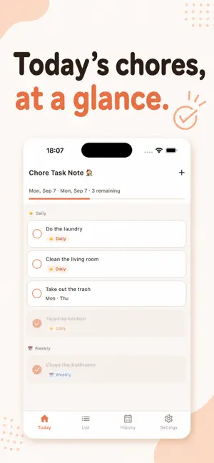 Chore Note: Checklist & Widget screenshot 1