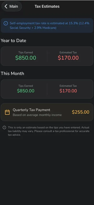 Clocked In: Tip Tracker screenshot 3