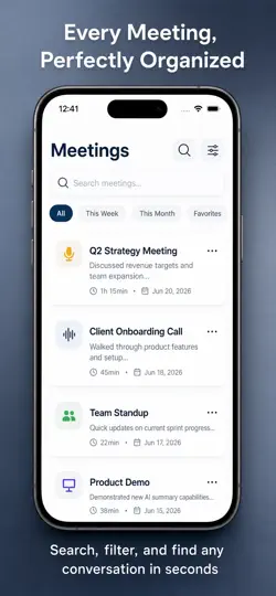 Captura de pantalla de Nota: Meeting Recorder en iPhone 4