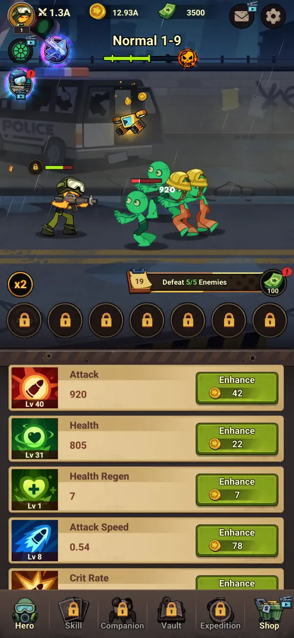 Stickman War: Epic Idle RPG Hack screenshot 4 - game app interface