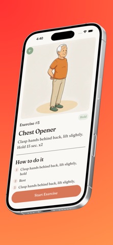 Senior Stretch: Home Mobility iPhone screenshot