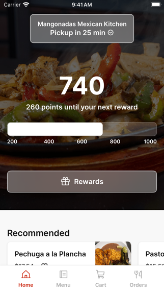 Mangonadas Mexican Kitchen app screenshot
