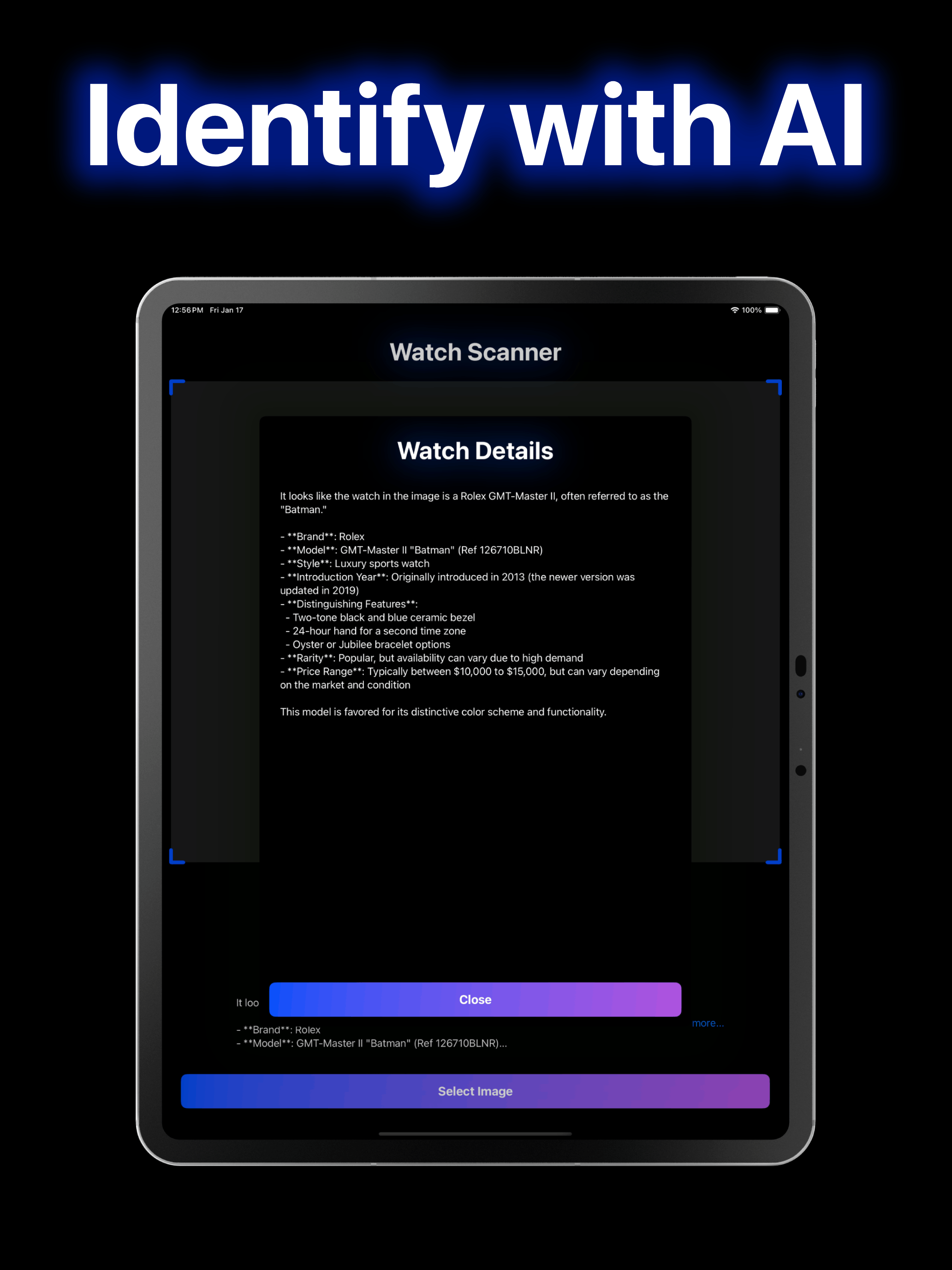 Watch Scanner & Identifier