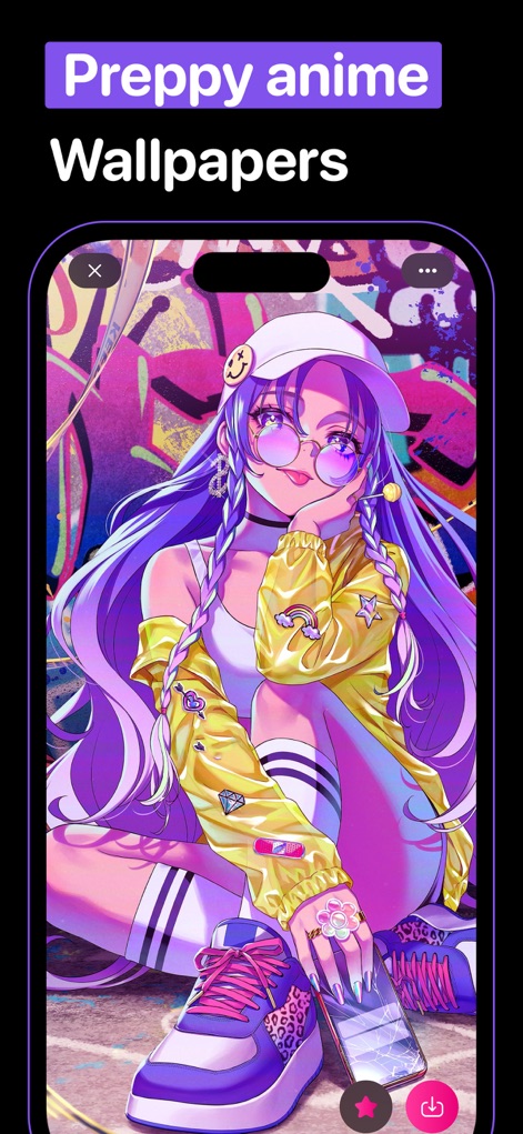WallpX iPhone Wallpapers 17 4K - WallpX offers diverse niche collections, exemplified by a vibrant and detailed preppy anime illustration for personalized device aesthetics.