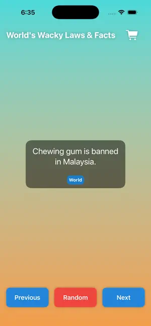 World's Wacky Laws & Facts screenshot 1