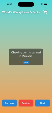 World's Wacky Laws & Facts screenshot