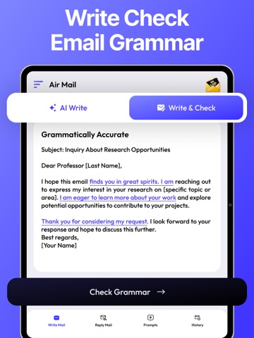 AI Email Generator - Air Mail iPad screenshot