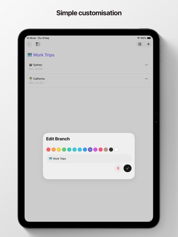 Branches: Simple Planner iPad screenshot