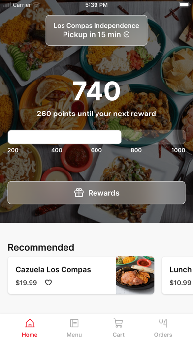 Los Compas Independence iPhone screenshot 1 - Food & Drink app