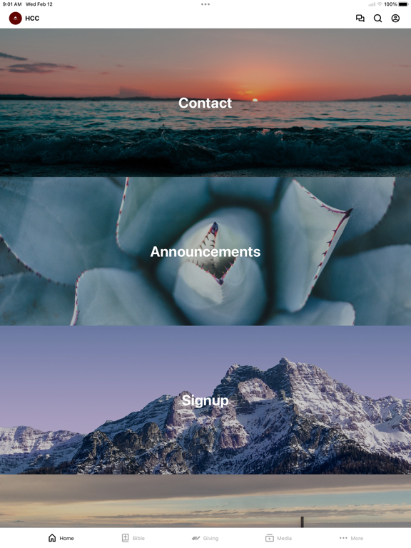 Harrisburg Christian Church iPad screenshot 1 - Education app
