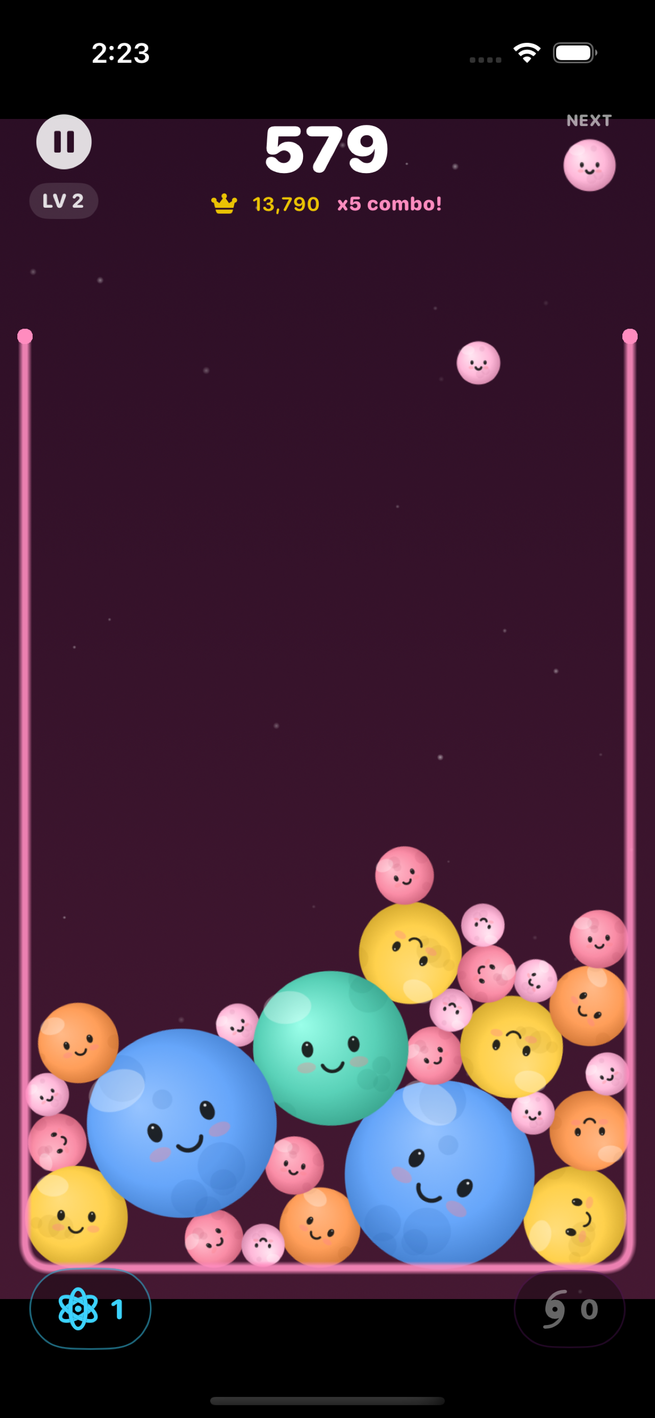 Cosmic Drop: Planet Merge screenshot 2