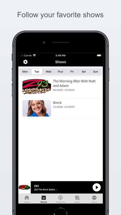 Z93 The Rock Station Screenshot