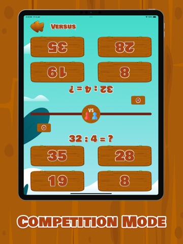 Division Table Maths iPad screenshot