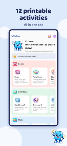 Wibblo: Atividades imprimíveis screenshot 1