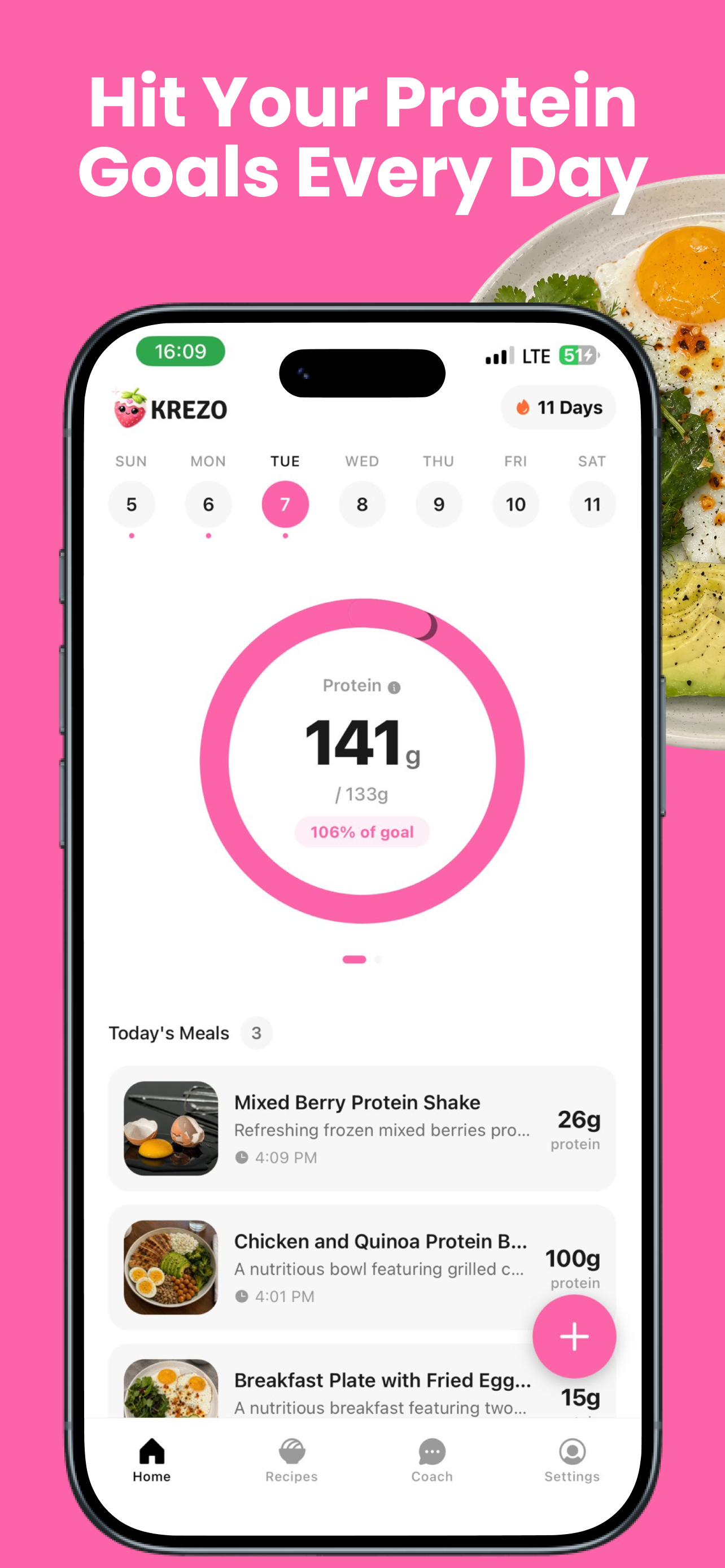 KREZO – Women Protein Tracker screenshot 4