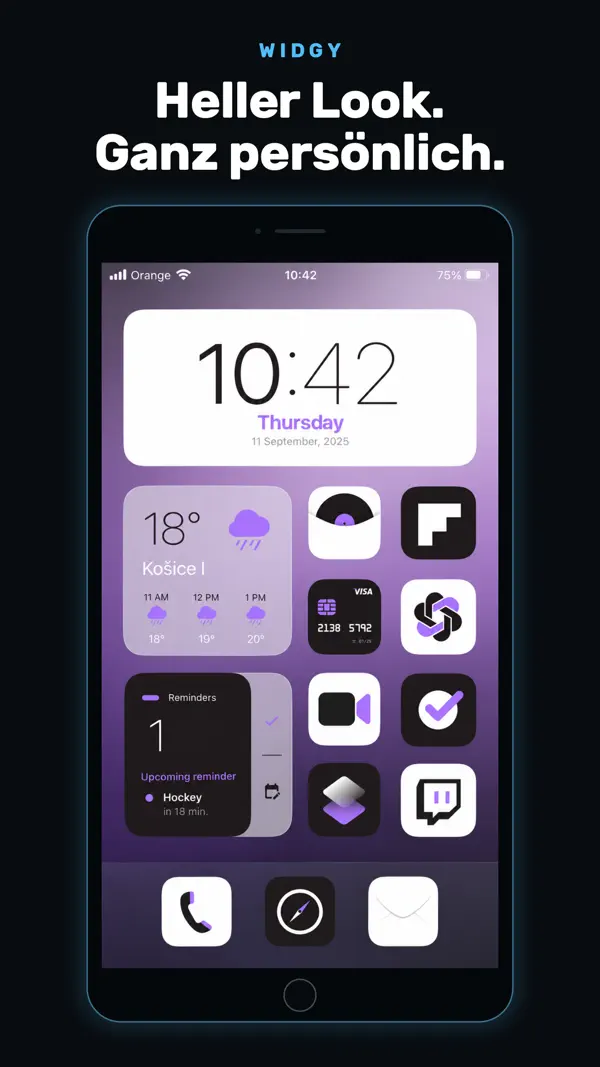Widgy Widgets iPhone App Screenshot 6 – Grafik & Design