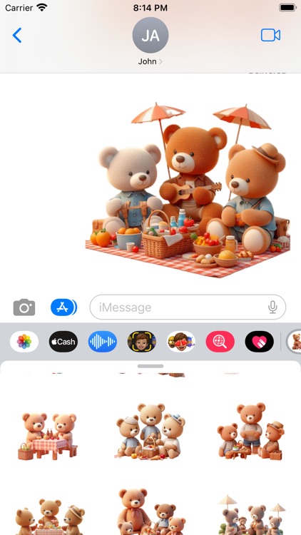 Teddy Bear Picnic Stickers screenshot-5