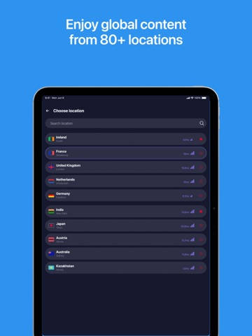 Safe and Secure VPN iPad screenshot