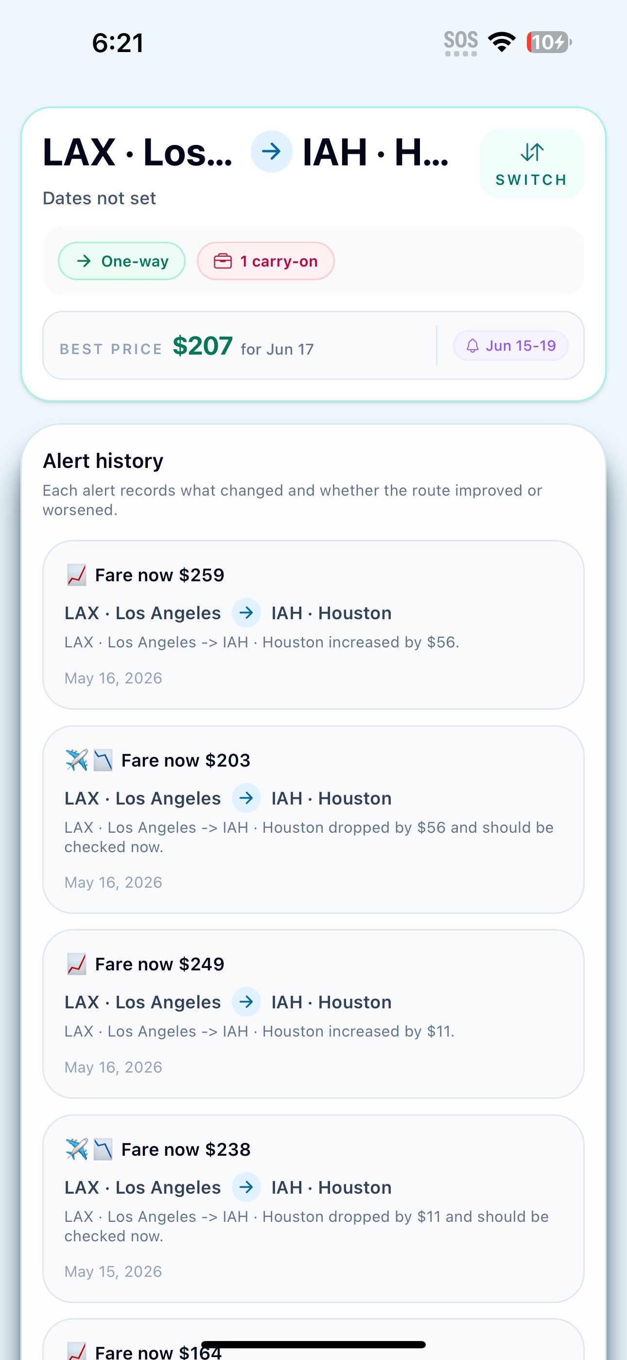 Screenshot 6 of Flight Price Alerts