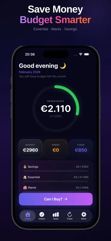 Can I Buy?  Budget Tracker screenshot 1 of 5