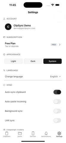 ClipSync — Clipboard Sync iPhone screenshot