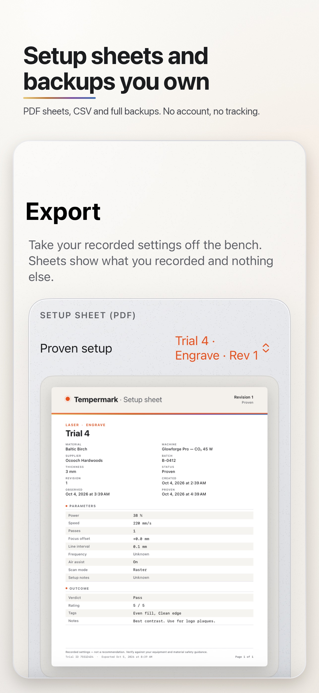 Screenshot 5 of Tempermark: Maker Test Log